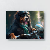 Dogs On A Motorcycle 79 Wall Art