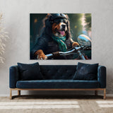 Dogs On A Motorcycle 79 Wall Art