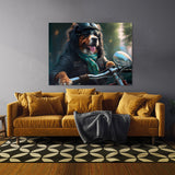 Dogs On A Motorcycle 79 Wall Art