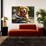 Dogs On A Motorcycle 80 Wall Art