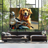 Dogs On A Motorcycle 80 Wall Art