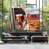 Dogs On A Road Trip 44 Wall Art