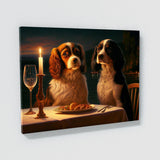 Dogs On A Romantic Supper 100 Wall Art