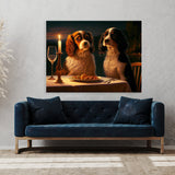 Dogs On A Romantic Supper 100 Wall Art