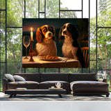 Dogs On A Romantic Supper 100 Wall Art