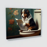 Dogs On A Toilet Reading 6 Wall Art