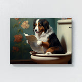 Dogs On A Toilet Reading 6 Wall Art