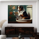 Dogs On A Toilet Reading 6 Wall Art