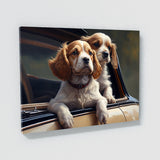 Dogs On The Back Of A Car 107 Wall Art