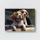 Dogs On The Back Of A Car 107 Wall Art