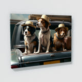 Dogs On The Back Of A Car 85 Wall Art