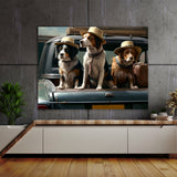Dogs On The Back Of A Car 85 Wall Art
