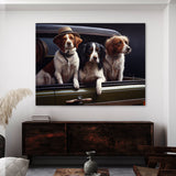 Dogs On The Back Of A Car 90 Wall Art