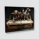 Dogs On The Back Of A Car 96 Wall Art