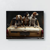 Dogs On The Back Of A Car 96 Wall Art