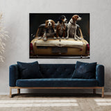 Dogs On The Back Of A Car 96 Wall Art