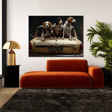 Dogs On The Back Of A Car 96 Wall Art