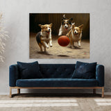 Dogs Playing Basketball 11 Wall Art