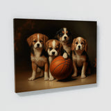 Dogs Playing Basketball 12 Wall Art