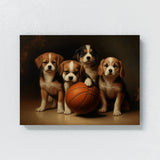 Dogs Playing Basketball 12 Wall Art