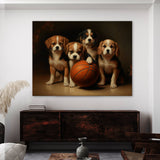 Dogs Playing Basketball 12 Wall Art