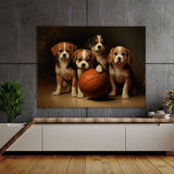 Dogs Playing Basketball 12 Wall Art