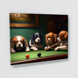 Dogs Playing Billard 4 Wall Art