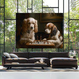 Dogs Playing Chess 15 Wall Art