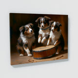 Dogs Playing Drum 40 Wall Art