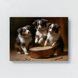 Dogs Playing Drum 40 Wall Art