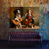 Dogs Playing Guitar 33 Wall Art