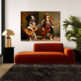 Dogs Playing Guitar 33 Wall Art