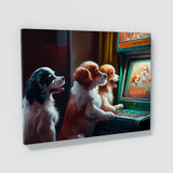 Dogs Playing On An Arcade 111 Wall Art
