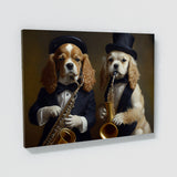 Dogs Playing Saxophone 2 Wall Art