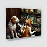 Dogs Playing Slot Machine 23 Wall Art