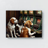 Dogs Playing Slot Machine 23 Wall Art