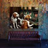 Dogs Playing Slot Machine 23 Wall Art