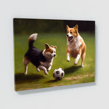 Dogs Playing Soccer 10 Wall Art