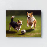 Dogs Playing Soccer 10 Wall Art
