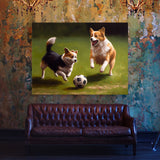 Dogs Playing Soccer 10 Wall Art