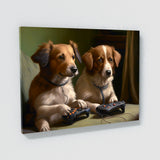 Dogs Playing Video Game 48 Wall Art