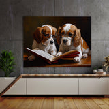 Dogs Reading Book 115 Wall Art