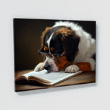 Dogs Reading Book 66 Wall Art