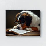 Dogs Reading Book 66 Wall Art