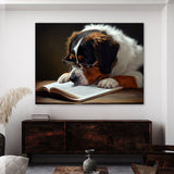 Dogs Reading Book 66 Wall Art