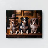 Dogs Sitting At A Bar 58 Wall Art
