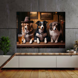 Dogs Sitting At A Bar 58 Wall Art
