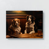 Dogs Sitting At A Bar 81 Wall Art