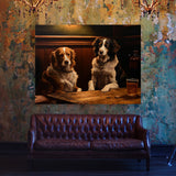Dogs Sitting At A Bar 81 Wall Art