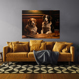 Dogs Sitting At A Bar 81 Wall Art